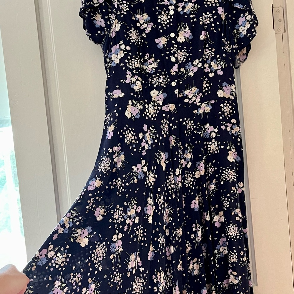 Chaps Lightweight Flowy Dress with collar